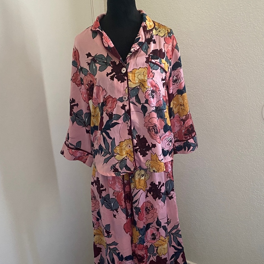 Floral Pink Pajama Set